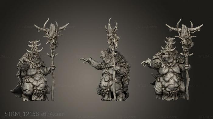 Figurines heroes, monsters and demons (Aurox Minotaurs Bloodbrand Matriarch, STKM_12158) 3D models for cnc