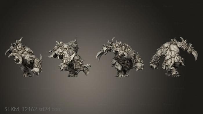 Figurines heroes, monsters and demons (Aurox Minotaurs Bloodfevered Brute, STKM_12162) 3D models for cnc
