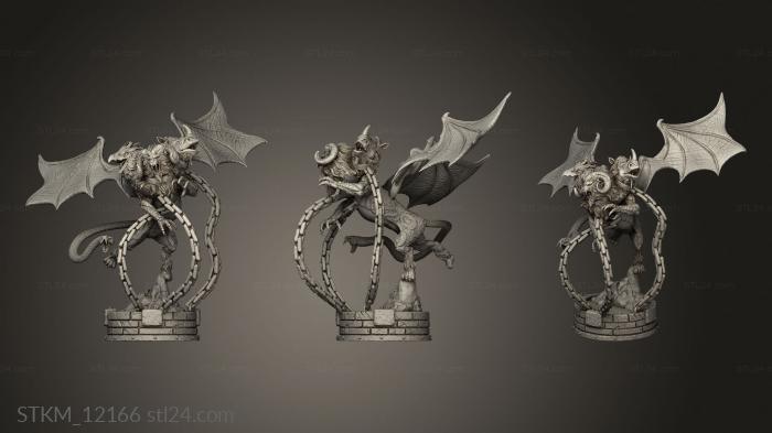 Статуэтки герои, монстры и демоны (Цирковая Гротескная Королевская Химера, STKM_12166) 3D модель для ЧПУ станка