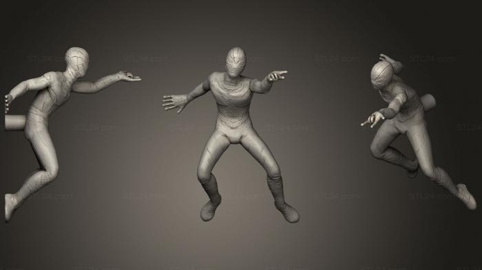Figurines heroes, monsters and demons (Spider Man Posed For Fridge Magnet, STKM_1217) 3D models for cnc