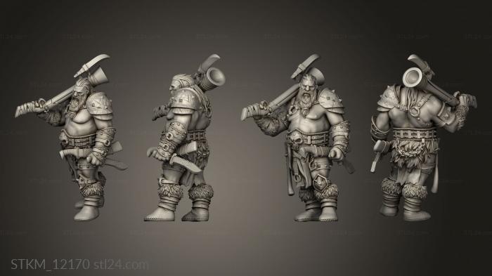 Figurines heroes, monsters and demons (Bombardiers Musician, STKM_12170) 3D models for cnc