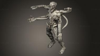 Figurines heroes, monsters and demons (Character cybermorph, STKM_12172) 3D models for cnc