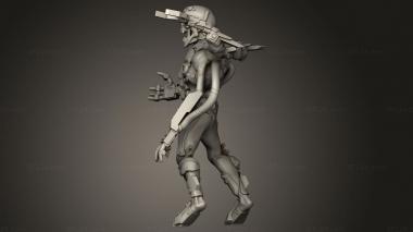 Figurines heroes, monsters and demons (Character cybermorph, STKM_12172) 3D models for cnc