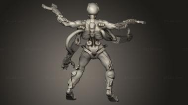 Figurines heroes, monsters and demons (Character cybermorph, STKM_12172) 3D models for cnc