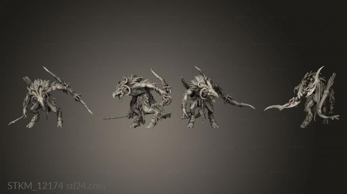 Статуэтки герои, монстры и демоны (Выбранный Птицей Чемпион по Стрельбе из Лука, STKM_12174) 3D модель для ЧПУ станка