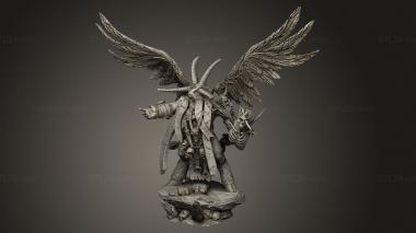 Figurines heroes, monsters and demons (BEASTMEN winged shaman, STKM_12176) 3D models for cnc