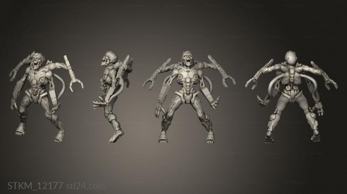 Figurines heroes, monsters and demons (Character cybermorph, STKM_12177) 3D models for cnc