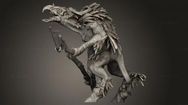 Figurines heroes, monsters and demons (Avian Chosen Lance, STKM_12179) 3D models for cnc