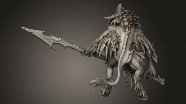 Figurines heroes, monsters and demons (Avian Chosen Lance, STKM_12179) 3D models for cnc