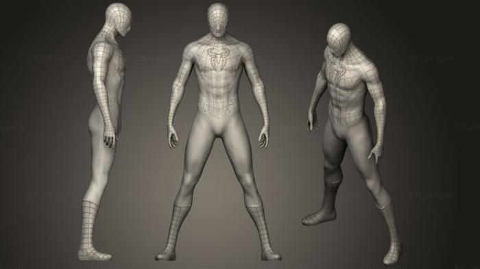 Статуэтки герои, монстры и демоны (Костюм симбиота Человека-паука, STKM_1218) 3D модель для ЧПУ станка