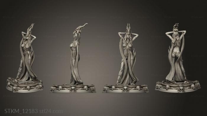 Figurines heroes, monsters and demons (Boneflesh Dragon Necromancer, STKM_12183) 3D models for cnc