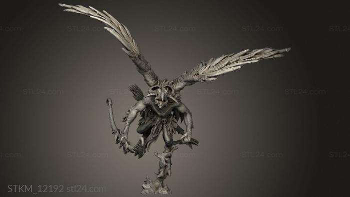 Figurines heroes, monsters and demons (Avian Hunter Bow, STKM_12192) 3D models for cnc