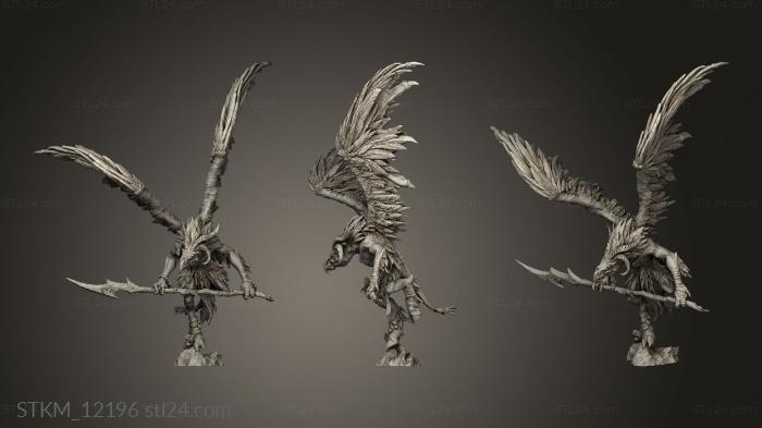 Figurines heroes, monsters and demons (Avian Hunter Lance, STKM_12196) 3D models for cnc