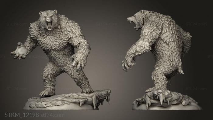 Figurines heroes, monsters and demons (Bear Vanguard, STKM_12198) 3D models for cnc