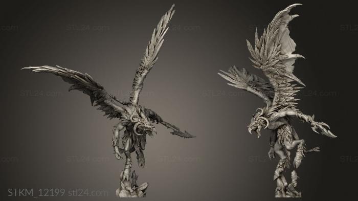 Figurines heroes, monsters and demons (Avian Hunter Lance Champ, STKM_12199) 3D models for cnc