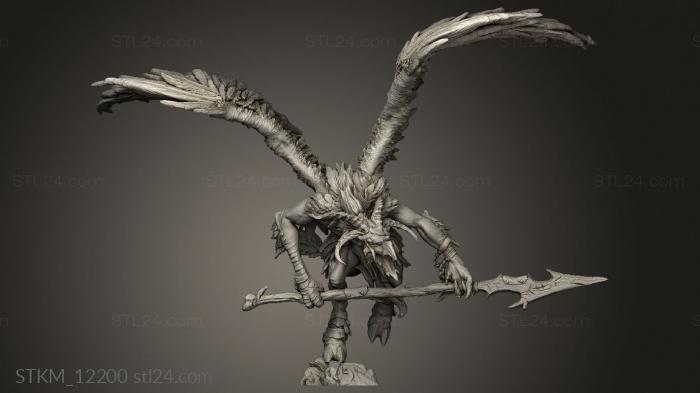 Figurines heroes, monsters and demons (Avian Hunter Lance, STKM_12200) 3D models for cnc