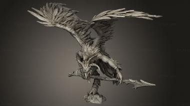 Figurines heroes, monsters and demons (Avian Hunter Lance, STKM_12200) 3D models for cnc