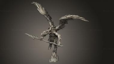 Figurines heroes, monsters and demons (Avian Hunter Lance, STKM_12204) 3D models for cnc