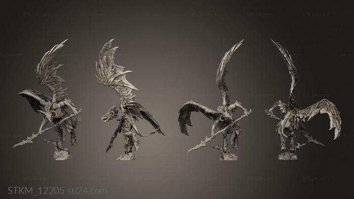 Статуэтки герои, монстры и демоны (Копье Охотника на птиц, STKM_12205) 3D модель для ЧПУ станка