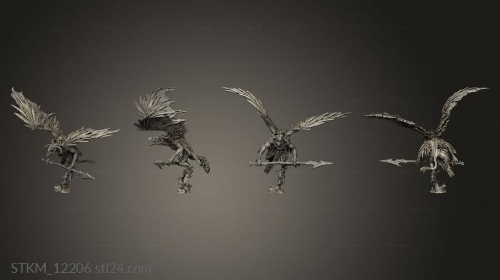 Figurines heroes, monsters and demons (Avian Hunter Lance, STKM_12206) 3D models for cnc