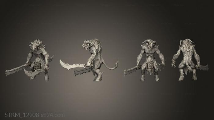 Figurines heroes, monsters and demons (brutal raider dual weapons squad, STKM_12208) 3D models for cnc