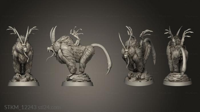 Figurines heroes, monsters and demons (Baboons Banoo Main, STKM_12243) 3D models for cnc