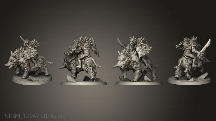 Figurines heroes, monsters and demons (Black Razor Razorbeast Rider, STKM_12247) 3D models for cnc