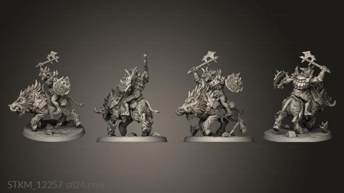 Figurines heroes, monsters and demons (Black Razor Razor Beast Rider, STKM_12257) 3D models for cnc