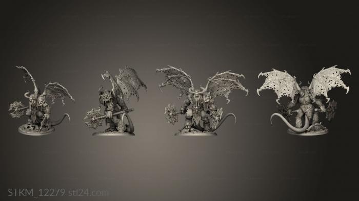 Figurines heroes, monsters and demons (Baphomet Dark Gods AXE, STKM_12279) 3D models for cnc