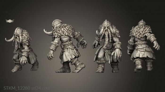 Figurines heroes, monsters and demons (Druid 22, STKM_12280) 3D models for cnc