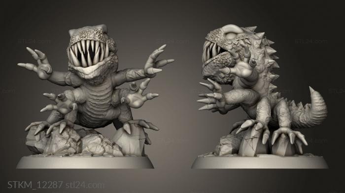 Figurines heroes, monsters and demons (Basilisk, STKM_12287) 3D models for cnc