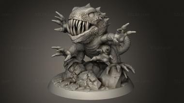 Figurines heroes, monsters and demons (Basilisk, STKM_12287) 3D models for cnc