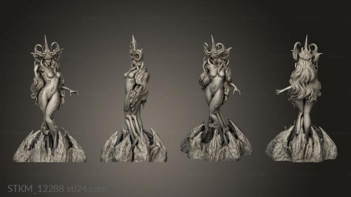 Figurines heroes, monsters and demons (Demon Queen, STKM_12288) 3D models for cnc