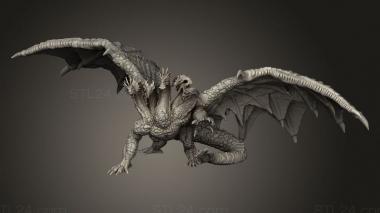 Figurines heroes, monsters and demons (Dragon God Huge, STKM_12291) 3D models for cnc