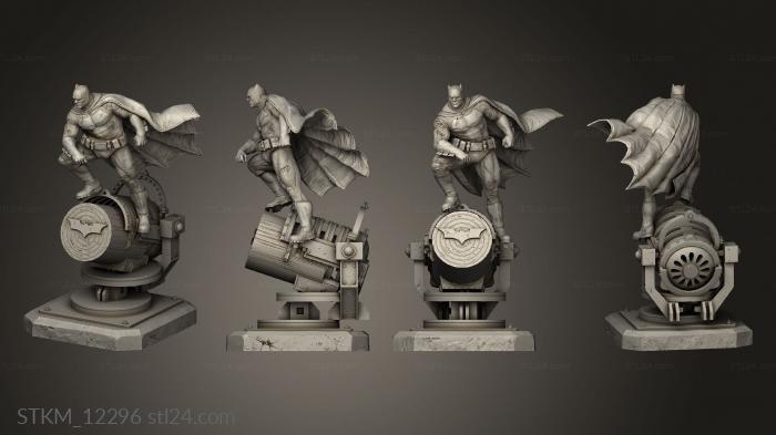 Figurines heroes, monsters and demons (Batman on bat signal, STKM_12296) 3D models for cnc
