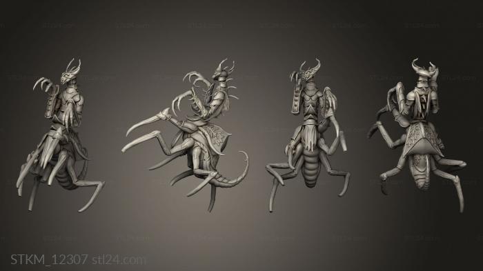 Figurines heroes, monsters and demons (Battlemages and Spellblades Mantis pre, STKM_12307) 3D models for cnc