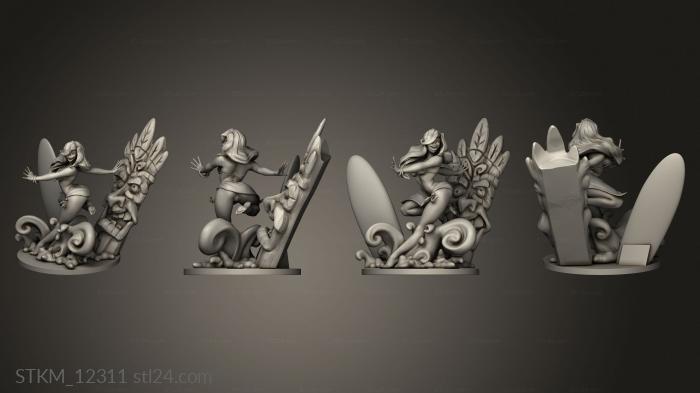 Figurines heroes, monsters and demons (Beach Girl slightly, STKM_12311) 3D models for cnc