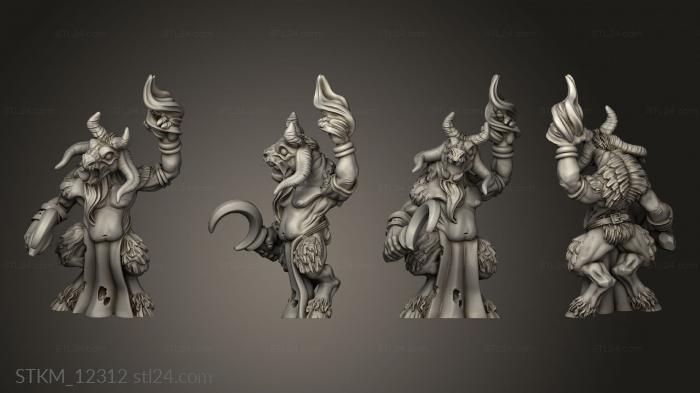 Figurines heroes, monsters and demons (Beastmen Shaman, STKM_12312) 3D models for cnc
