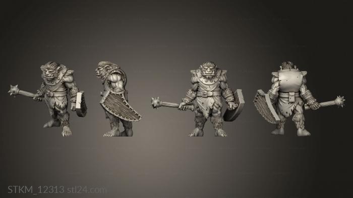 Figurines heroes, monsters and demons (Bugbears, STKM_12313) 3D models for cnc