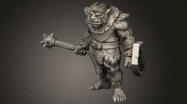 Figurines heroes, monsters and demons (Bugbears, STKM_12313) 3D models for cnc