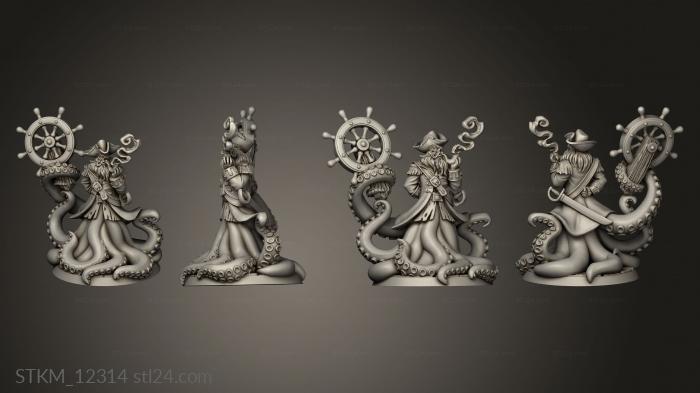 Figurines heroes, monsters and demons (Captain Quidd, STKM_12314) 3D models for cnc
