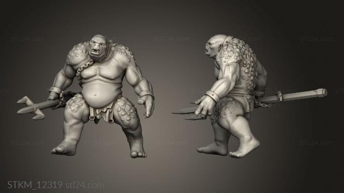 Figurines heroes, monsters and demons (ay Devale Games Trolls the Cave troll, STKM_12319) 3D models for cnc