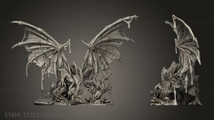Figurines heroes, monsters and demons (Belevon Swamp Black Dragon, STKM_12323) 3D models for cnc