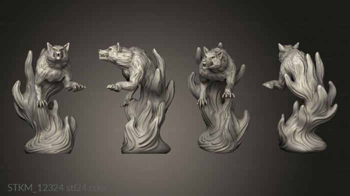 Figurines heroes, monsters and demons (Beltesassar Summoner the Wolf Spirit, STKM_12324) 3D models for cnc