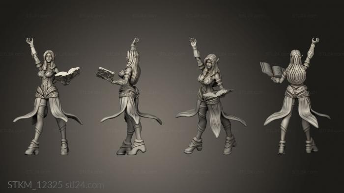 Figurines heroes, monsters and demons (Beltesassar Summoner the Wolf Spirit, STKM_12325) 3D models for cnc