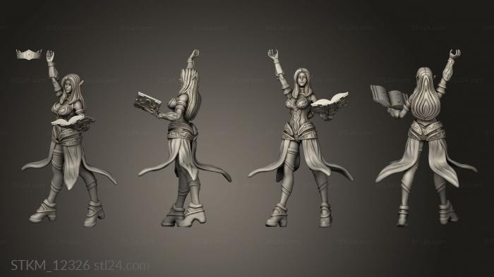 Figurines heroes, monsters and demons (Beltesassar Summoner the Wolf Spirit, STKM_12326) 3D models for cnc