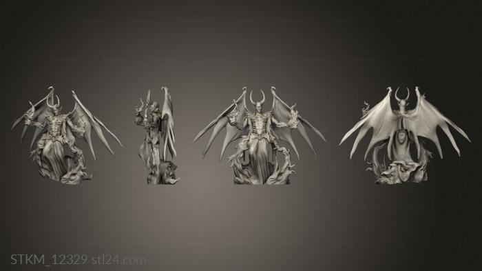 Статуэтки герои, монстры и демоны (Смертные Грехи Дьявола,Герцогская Магия, STKM_12329) 3D модель для ЧПУ станка
