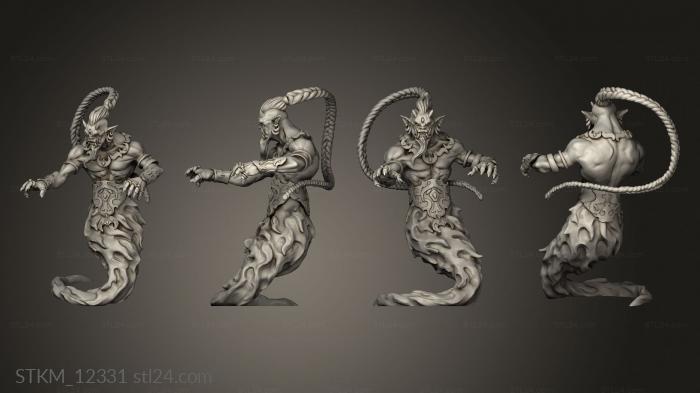 Figurines heroes, monsters and demons (Arabian Nights Razz Mi raj, STKM_12331) 3D models for cnc