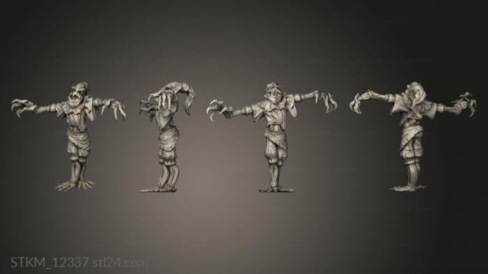 Figurines heroes, monsters and demons (Blood Moon Scarecrow Standing, STKM_12337) 3D models for cnc