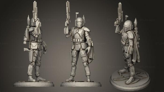 Figurines heroes, monsters and demons (Star Wars  Boba Fett  Full Character, STKM_1234) 3D models for cnc